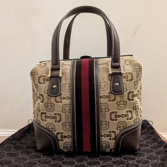 Gucci Boston Treasure Bag in Horsebit Canvas - Picture 5 of 16